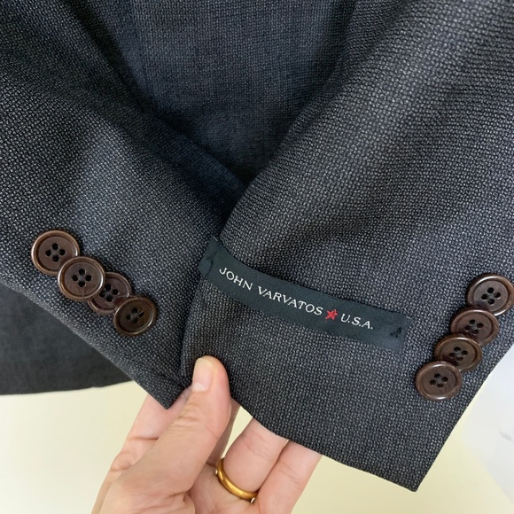 John Varvatos Star Usa Luxe Variable Tic 38 Regular Fit Suit Separate Sport Coat - Picture 3 of 8